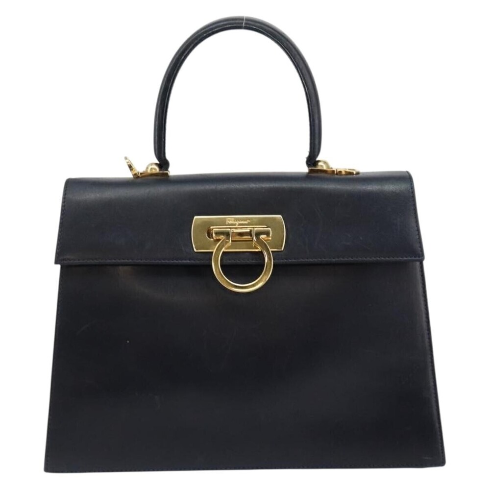 Salvatore Ferragamo Gancini Convertible Top Handle Leather Medium